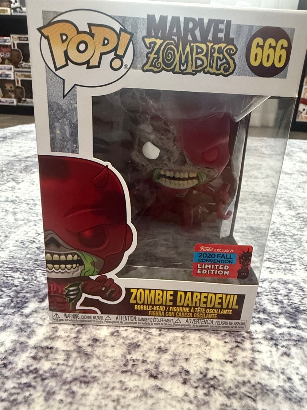 Funko Zombie Daredevil Pop! Figure - Red & Green